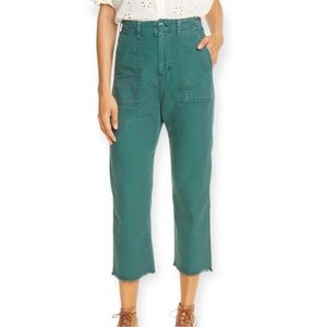 NWT THE GREAT. Frayed Ranger Cropped Pants
